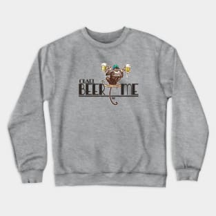 Craft Beer Monkey Dad Crewneck Sweatshirt